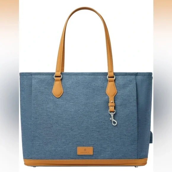 Nobadee Blue and Tan Travel Bag - Picture 4 of 6